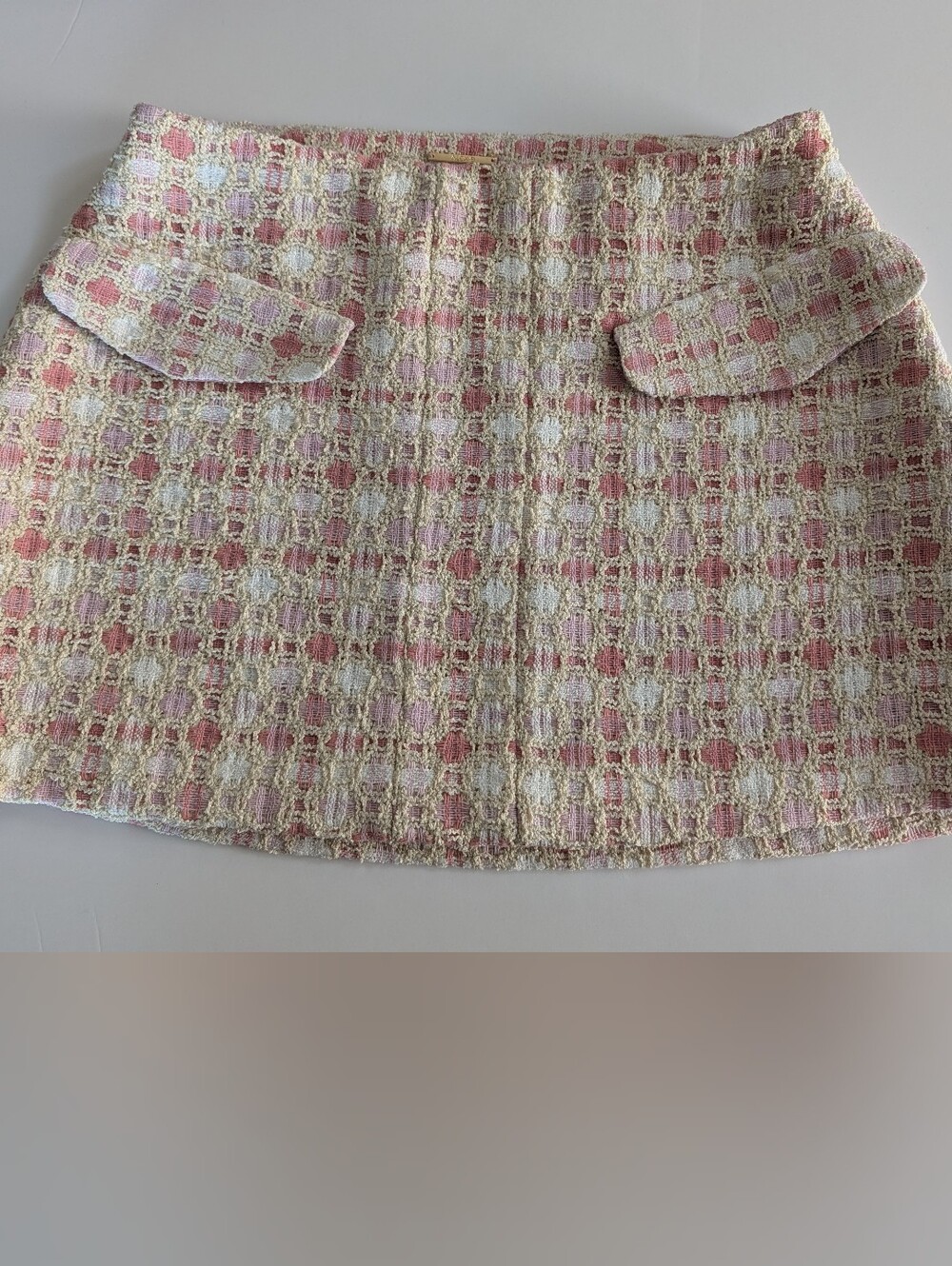 Alexis Pink and Cream Tweed Skirt, Small